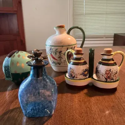 Assorted Ceramic & Glass Tabletop Decor