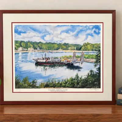 ‘Glastonbury-Rocky Hill, Ct. Ferry’ Framed Print Signed By David Magee