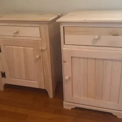 Lot of Two Wood Nightstands End Tables