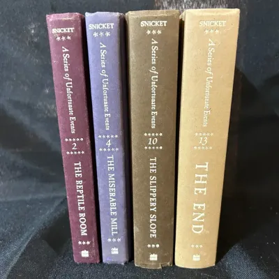 4 A Series of Unfortunate Events Hardcover Books by Lemony Snicket