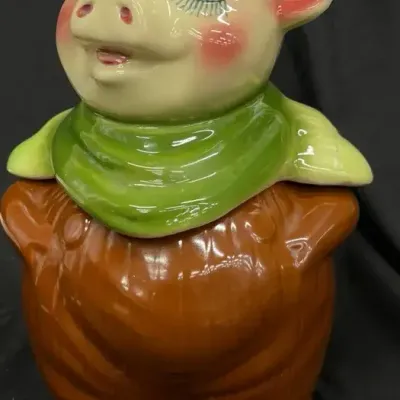 Vintage Shawnee Smiley Pig Cookie Jar & Piggy Bank