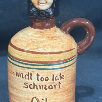 Vintage Pennsbury Pottery Pennsylvania Dutch Oil Bottle