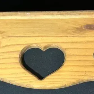 Vintage Robinson’s Wooden Heart Shelf With Pegs