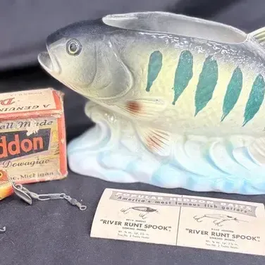 Vintage Fish Planter And Lure 