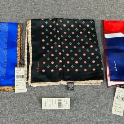 Stanley Korshak Silk Pocket Squares