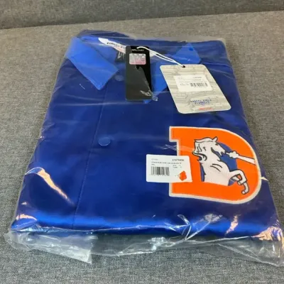 Denver Broncos Ebbets Field Flannels NFL Satin Windbreaker In XL Brand New
