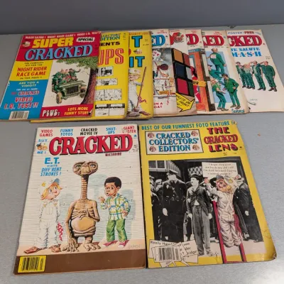 Sale Photo Thumbnail #366: Collection of vintage Cracked humor magazines, including special editions and issues from the early 1980s.