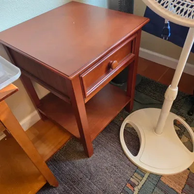 Sale Photo Thumbnail #49: cherry-finish wooden nightstand 