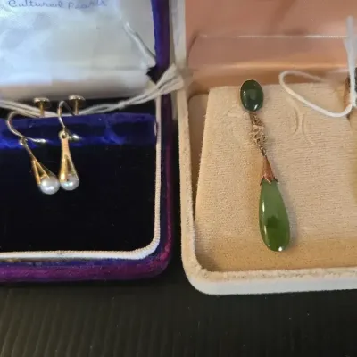 14K Jade, 10k pearl