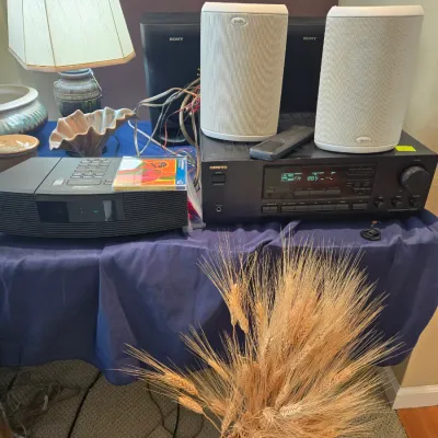 Sale Photo Thumbnail #5: Onkyo AV receiver, Bose Wave music system, Polk Audio speakers, and Sony speakers 