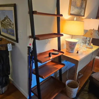 Sale Photo Thumbnail #62:  leaning ladder shelf unit 