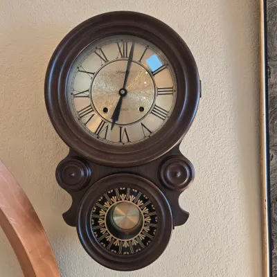 Sale Photo Thumbnail #23: Vintage Dimpex 31-day schoolhouse wall clock