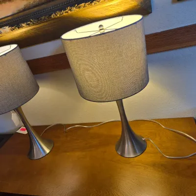 Sale Photo Thumbnail #52: metal table lamps 