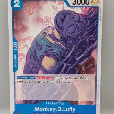 One Piece Trading Card Game Monkey D. Luffy card, set number OP16-052, featuring Hisashi Fujiwara illustration.