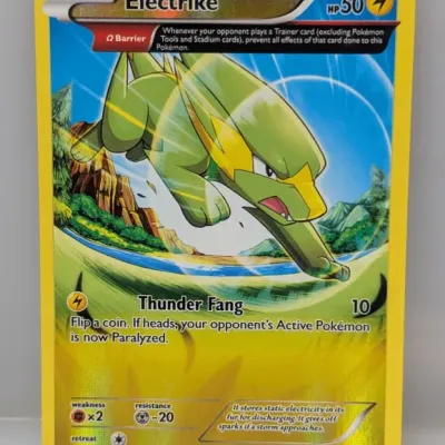 Electrike Pokémon trading card from the 2015 Primal Clash series, card number 60/160 with ancient trait graphic.