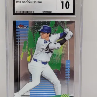CGC Gem Mint 10 graded 2024 Topps Finest #50 Shohei Ohtani trading card in a protective slab.