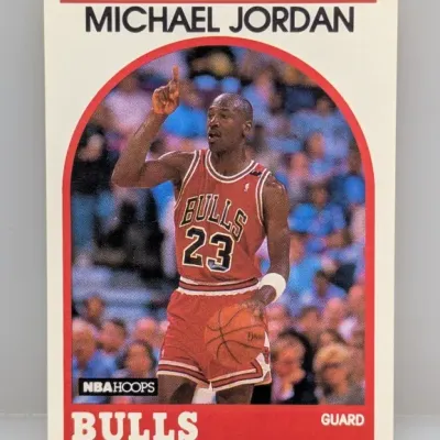 1989-90 NBA Hoops Michael Jordan #200 basketball trading card featuring the Chicago Bulls guard.