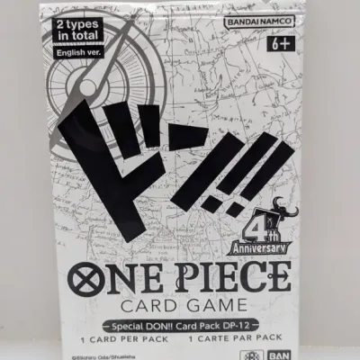 Sealed Bandai Namco One Piece Card Game Special DON!! Card Pack DP-12, English version 4th Anniversary edition.