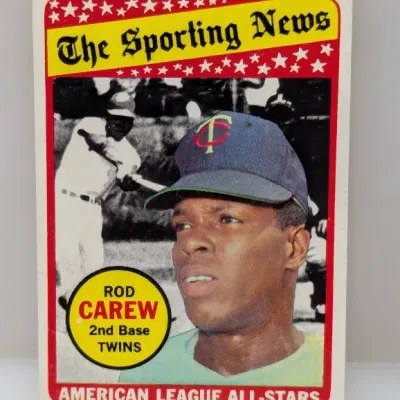1970 Topps Rod Carew The Sporting News All-Star baseball card (#458) featuring the Minnesota Twins second baseman.