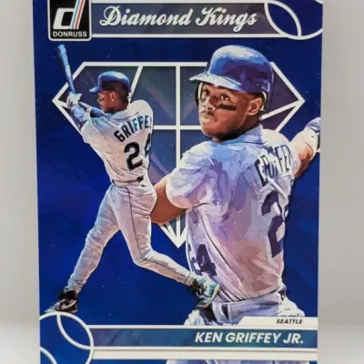 Donruss Diamond Kings Ken Griffey Jr. Seattle Mariners baseball trading card in good condition.