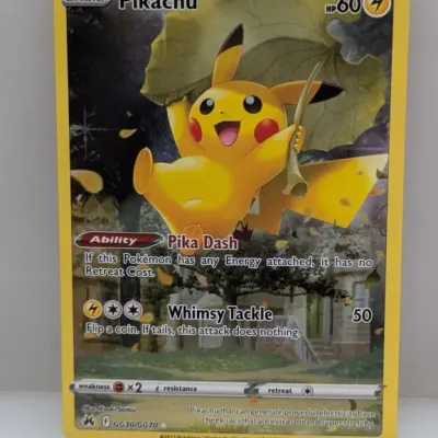 2023 Pokémon Crown Zenith Galarian Gallery Pikachu card, numbered GG30/GG70, illustrated by Kouki Saitou.