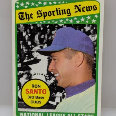 1970 Topps Ron Santo #462 baseball card featuring The Sporting News National League All-Stars banner.