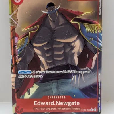 One Piece Trading Card Game Edward Newgate Character card (ST30-003) featuring full-art foil illustration.