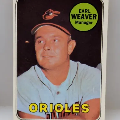 1973 Topps Earl Weaver Baltimore Orioles manager trading card in well-preserved condition.