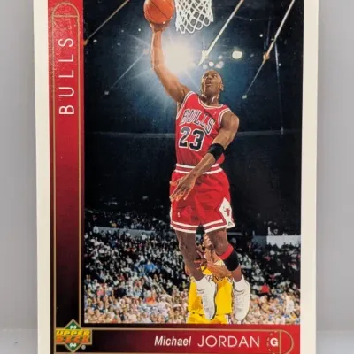 1993-94 Upper Deck Michael Jordan #23 Chicago Bulls basketball trading card in excellent condition.