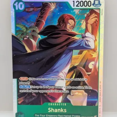 One Piece Card Game Shanks (OP17-022 SR) super rare foil trading card.