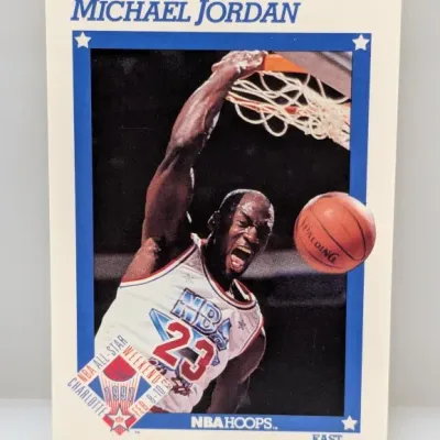 1991-92 NBA Hoops Michael Jordan All-Star Weekend basketball trading card #68.