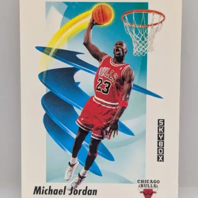 1990-91 SkyBox Michael Jordan Chicago Bulls #41 trading card in good condition.