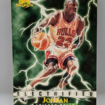 1997-98 SkyBox Premium 'Electrified' Michael Jordan basketball card #E1.