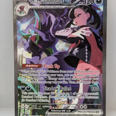 Pokémon TCG Marnie's Grimmsnarl ex full-art special illustration rare trading card, number 287/217.