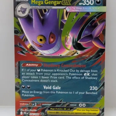 Mega Gengar EX Pokémon trading card, card number 056/094, appearing in overall good condition.