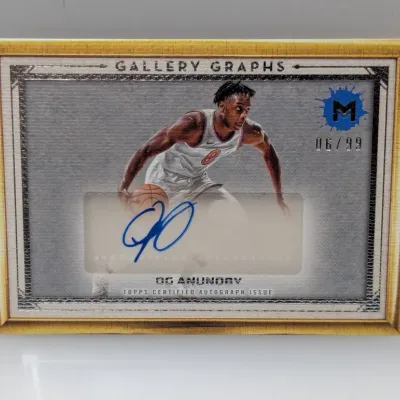 Topps Museum Collection OG Anunoby Gallery Graphs autographed basketball card, numbered 06/99.