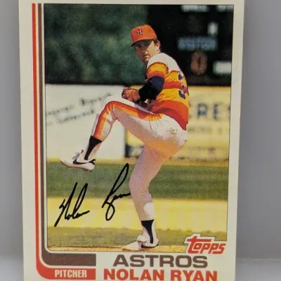 1981 Topps Nolan Ryan #240 baseball card featuring him in a Houston Astros uniform.