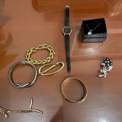 Costume bracelets, watch