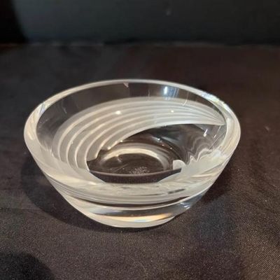 Lenox "Windswept" clear trinket bowl