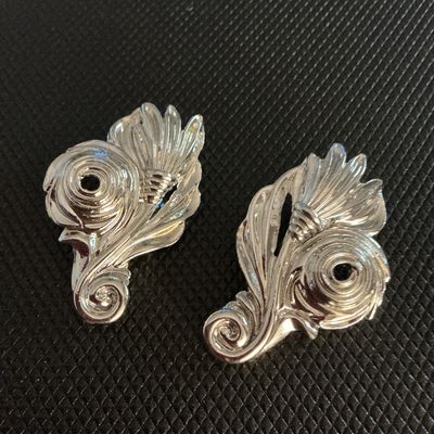 Vintage Silver-Tone Scroll Clip-On Earrings