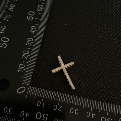 Sterling Silver 925 Stone-Set Cross Pendant