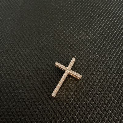 Sterling Silver 925 Stone-Set Cross Pendant