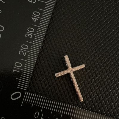 Sterling Silver 925 Stone-Set Cross Pendant