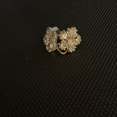 Vintage Rhinestone Screw-Back Cluster Earrings