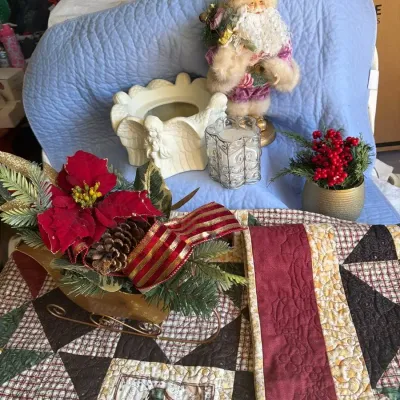 Christmas Décor and Seasonal Quilted Textiles Lot