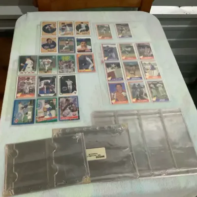 Nolan Ryan Baseball Trading Card Collection with Protective Sleeves