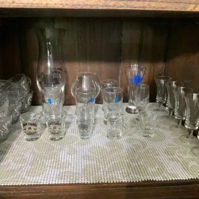 Assorted Barware Collection | Beer Glasses, Shot Glasses, Punch Cups & Smoky Cordial Glasses