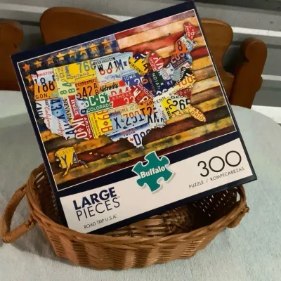 Buffalo Games Road Trip U.S.A. 300-Piece Large Piece Jigsaw Puzzle