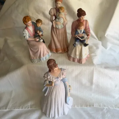 Home Interiors Sarah Jane Porcelain Figurines, Set of 4