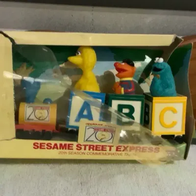 Vintage Sesame Street Express 20th Season Commemorative Train Set in Original Box